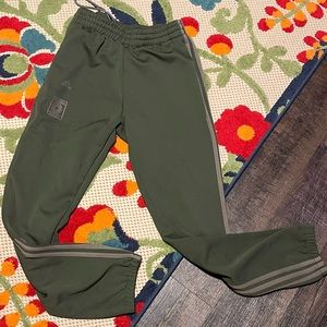 Calabasas by Adidas YEEZY green three stripe sweatpants
